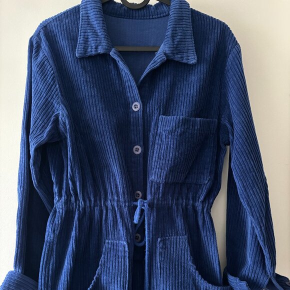 Royal blue Corduroy One-piece (jumpsuit) - Picture 1 of 9